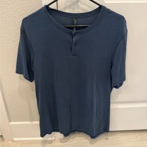 Lululemon navy blue henley shirt medium